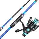 Sougayilang 3 Piece Baitfeeder Combo Surf Fishing Rod Combo Medium/Heavy Travel Spinning Rod with 4000 Size Reel (12'0")