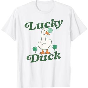 St Patrick's Lucky Duck Saint Paddy's Day T-Shirt, S