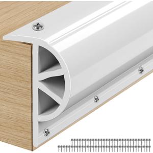 Dock Bumpers, 12 Feet /16 Feet /24 Feet /32 Feet Full Protection Boat Dock Bumpers for Edging, Dock Fender for Straight Edge and Side, Includes Mounting Screws, Black Gray White Orange Blue, 24FTx3.2INx2.2IN