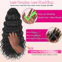 14 Inch Pre Looped Ocean Wave Crochet Braids Pure Protein Close to Human Hair 8 Packs Boho Ocean Braids Pre Twisted Deep Wavy Crochet Hair for Black Women(14Inch 1B)