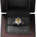 Jewelry Engagement Proposal Ring Box, Solid Wood Single Ring Box for Proposal, Wedding(Grey)