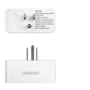 LINKVOLT Smart WiFi Plug Compatible with Alexa and Google Home Smart Outlet Timer with APP Voice Remote Control 2.4 GHz