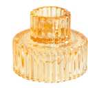 WELLIFE 3 Pcs Gold Glass Candle Holder, Taper Candle Holder, Gold Candlestick Holders for Party, Wedding Decorations, Table Centerpieces and Thanksgiving