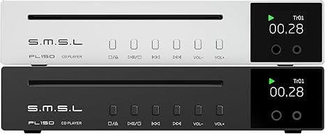 SMSL PL150 CD Player,Compatible with Standard CD,MP3 CD.Supports RCA,3.5mm and 4.4mm Headphones,Optical,Coaxial Output Interface,CS43198 Decoding Chip,Auitable for Laptops and Computers and Car