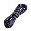 4 x 24 AWG Electrical Wire 25 FT RGB Extension Cable 12V/24V DC Tinned Copper Wire for LED Strips and Indoor Electrical Connections