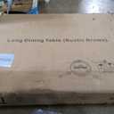 GarveeHome 70.8 in Industrial Dining Table for 6, Wooden Long Dinner Table with Mortise Tenon Design, Kitchen Table with Sturdy Metal Legs, for Dining Room Home Office Living Room, Retro (Retro & Black Frame)