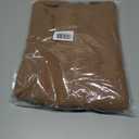 VIMPUNEC Womens Oversized Long Sleeve Sweaters Fall Casual Knit Pullover Tops Mock Neck Side Slit Jumper (Brown, L)