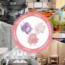 2 x 3 Pack Hand Towels for Bathroom & Kitchen - 9x7in Hanging Absorbent Coral Fleece Towel Set with Cute Lamb Design, Soft Bathroom Hand Towels for Kids Decor, Gym, Spa - White, Pink, Purple