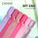CANNI 6 Colors 9 ML Hema-Free Gel Nail Polish Set, PurPle Pink Glitter Gel Polish Set, Soak Off LED Nail Manicure Kit DIY at Home Salon Gifts,  2362-Sweet Romance