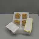 4 Pack Qtip Holder Dispenser - Glass Apothecary Jars with Lids, Cotton Ball Pad Swab Round Holder, Bamboo Bathroom Accessories, Bathroom Organizers Containers Jars Canisters with Lids