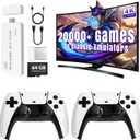 Retro Game Stick, Retro Gaming Console with 20000+ Classic Video Games, 23 Emulators, 64G Storage, 4K HDMI Output and 2.4GHz Wireless Controller, Plug and Play Video Games for TV, Gifts for All Age