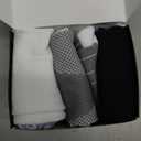 FITRELL 3 Pairs Compression Socks for Women and Men 20-30mmHg-Circulation Support Socks (Large-X-Large, Black+White+Grey)