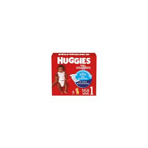 Huggies Size 1 Diapers, Little Snugglers Baby Diapers, Size 1 (8-14 lbs), 168 Count