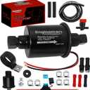 Universal Electric Fuel Pump 12V 5-9 PSI Inline External 5/16 Inch Compatiable with Gas Diesel Marine Carburetor Marine E8012S with 6.56 FT 5/16" ID Fuel Line Hose