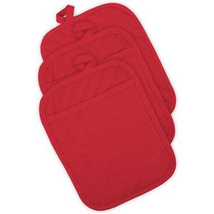 Heat Resistant Quilted Cotton Pot Holder Set, Designed with Space to Personalize Allowing a Customized Design, Pack of 5