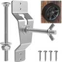 Wall Mount Spare Tire Carrier for Trailer,Spare Tire Carrier Bracket for Enclosed Trailer,Universal Wheel Bracket Trailer Spare Tire Mount (Silver)