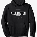 Killington Vermont Graphic Distressed Vintage Ski Pullover Hoodie size large