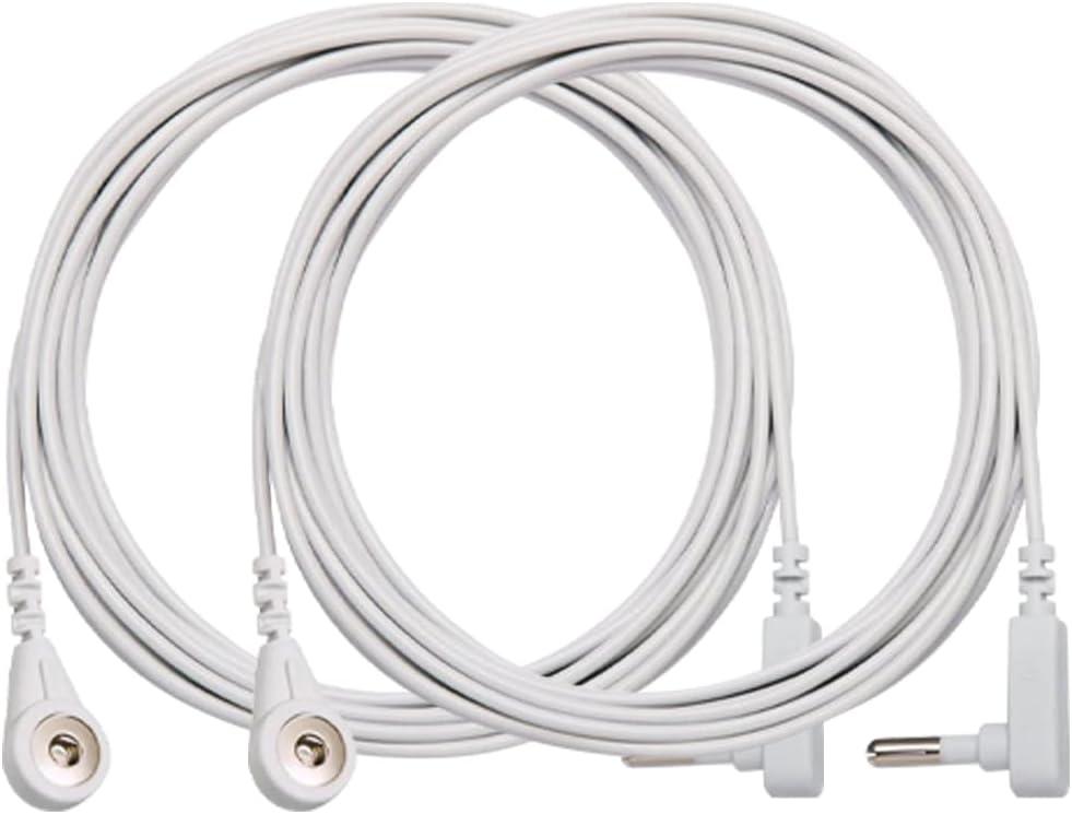 2-Pack 15ft White Grounding Cords - Universal Grounding Cable for Mats, Pads, Sheets & Bed Systems