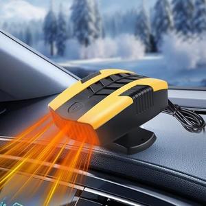 2026 New Upgraded Portable Car Heater, 12V Portable Fast Heating & Cooling Fan, 2-in-1 Auto Windshield Defroster, That Plugs into Cigarette Lighter, 360 Rotary Portable Car Heaters