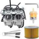 Amazon.com: Anxingo 15001-1433 15003-1602 Carburetor Replacement For Kawasaki Ninja 250 250R Ex250 1988-2007 With Fuel Filter Oil Filter : Automotive
