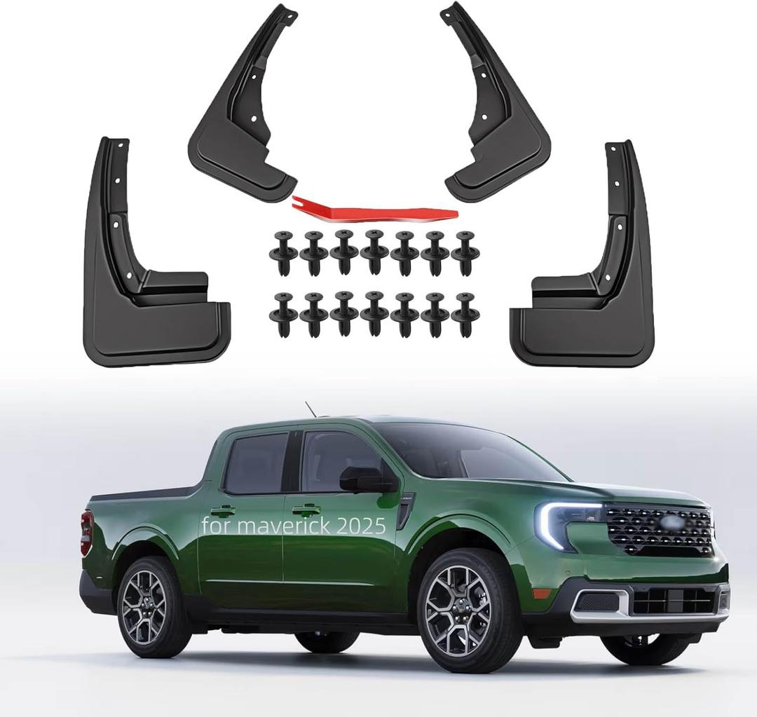Mud Flaps Kit for Ford Maverick 2025 2024 2023 2022 Accessories Mud Splash Guard Mud Flap Front and Rear 4pcs