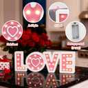 CRCZK Light UP Valentine's Day Wooden Love Sign, Valentines Day Love Letters Table Centerpieces, Sturdy Galentine's Day LOVE Sign, Valentine Decorations for Home Shelf Mantel Fireplace Tabletop, Party Supply