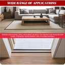 10ft Carpet Floor Transition Strips, Self-Adhesive Carpet to Tile Transition Edge Triings for Doors/Wood Floors, Coverage Height up to 5mm (Black)