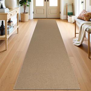 2x12 ft Washable Runner Rug Faux Jute Woven Texture