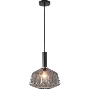 Pendant Light Fixture Grey Glass Pendant Lighting 11.81" Modern Hanging Lights for Kitchen Island Dining Room Bedroom
