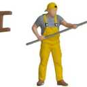 Painter 3-Piece Set, 1:64 Scale, Work, Painting Walls, Miniature People, Miniature Models, Suitable for DIY Landscapes, Creative Scenes, Matching and Macro Photography