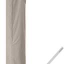 Patio Umbrella Cover for 12ft to 13ft Offset Umbrella, Water Resistant, Curved Cantilever and Straight Pole Parasol Outdoor Umbrellas Cover with Zipper and Rod Beige