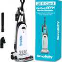 Simplicity Vacuums Allergy Bagged Vacuum Cleaners for Home, Carpet, Rugs, and Hardwood, Multi Surface Upright Vacuum Cleaner with Certified HEPA Vacuum, Pet Vacuum, S20EZM