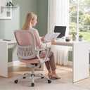 HAPPYMONT Home Office Desk Chair, Lumbar Support, Mesh Back Computer Chair