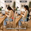 Samsonite Lumbar Support Pillow for Office Chair, Lower Back Support for Car, Back Pillow Desk Chair Cushion with Memory Foam, Improved Posture Backrest, Standard