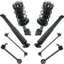 TRQ Front and Rear Suspension Kit Complete Strut & Coil Spring Assembly Shock Absorber Sway Bar Stabilizer Link Compatible with 2009-2015 Honda Pilot
