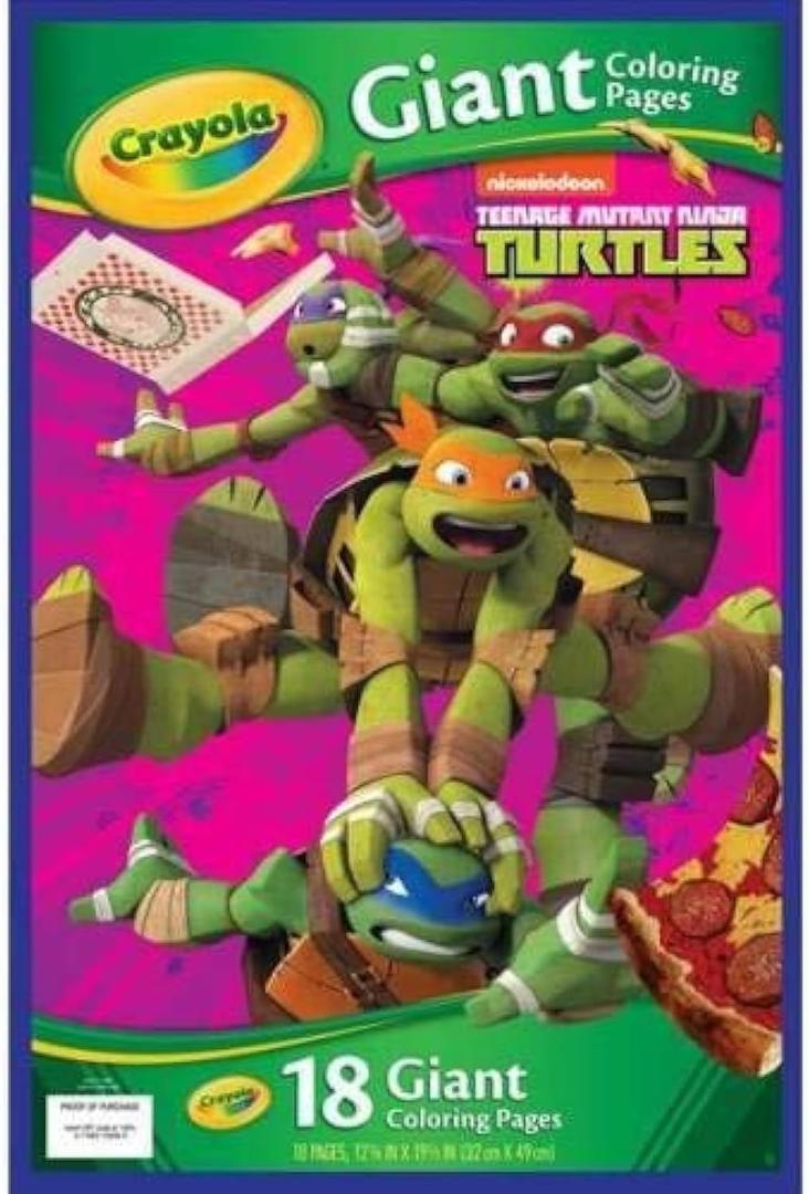 Crayola Kids Teenage Mutant Ninja Turtles TMNT Giant Poster Coloring Book