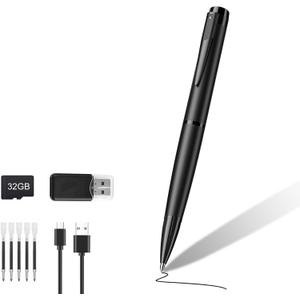 1080P Mini Camera Pen 32GB Security Cam Nanny Camera with Loop Recording for Indoor and Home, No WiFi