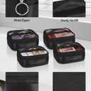 NAONAYA Makeup Brush Bag Extra Large Makeup Brush Case with 4 small bags Professional Makeup Artist Brush Holder Stand Up Organizer for Travel with Adjustable Dividers and Shoulder Strap
