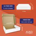 Corrugated Shipping Box Mailers, Kraft Brown, Triple-Layer Board Secure Slot Closure (White, 9"x6.5"x2" / Set of 20)