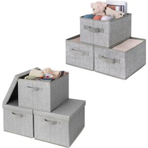 GRANNY SAYS Bundle of 3-Pack Fabric Storage Bins & 3-Pack Rectangle Lidless Storage Bins