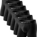 Merino Wool Underwear Mens Boxer Briefs, Breathable Boxer Shorts for Men, Soft Moisture Wicking Underwear 6 Pack, XXL