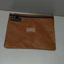 Notary Bag with Lock, 13.6 x 10 Inches Heavy Duty Notary Supply Bag for All Journal, Stamp, Embosser, Ink Pad and Valuables Storage Pouch (Brown, L)