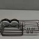 LEVERLOC Shower Caddy Suction Cup, Heavy Duty Bathroom Organizer for Inside Shower with Hooks & Soap Holder NO-Drilling Bathroom Holder-Brown (1  Medium)