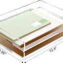2 Pack- Stackable Paper Letter Tray, A4 File Tray Desk Organizer, Acrylic Desk Organizers and Accessories Sorter, Clear Workspace Office Supplies Organizers, 12.4inx8.86inx3.46in