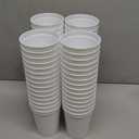 Domensi 60 Pcs Christmas 12 oz Plastic Stadium Cups Bulk Plastic Cups Reusable Blank Reusable Drink Tumblers Drinking Cups for Party Picnic Birthday Wedding Baby Shower Events DIY Projects (White)