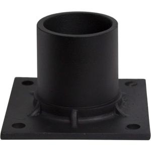 Solus S347-BK Pier Mount Adapter for 3'' Diameter Stub Post, Powder Coated & Non-Corrosive Aluminum, Easy Installation, Mounting Hardware Included, Black