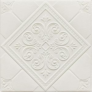 Elffloor Ceiling Tiles Peel and Stick Self-Adhesive Ceiling Sticker 13.8 in13.8 in, Pack of 16, Covering 21 sq.ft Design for Decor roof and Wall Interior (3d Flower Ceiling)