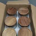 6 Pack 24oz Vintage Glass Jar with Wooden Lid  BPA-Free, Airtight Food Storage Canister for Kitchen Counter, Pantry, Coffee, Sugar, Spices & Dry Foods