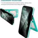 Vaburs Compatible with iPhone 12 and iPhone 12 Pro Case with Wallet Card Holder,Embossed Mandala Pattern Flower PU Leather 4 Card Slots Kickstand Shockproof Flip Cover 6.1 Inch(Green)