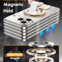 GripMate 2nd Gen for Magsafe Phone Grip for iPhone - Strong Dual-Sided Magnetic Phone Ring Holder - Detachable, Comfortable Finger Loop Stand for iPhone 17 Pro Max 16 15/14/13/12 Series (Gold)